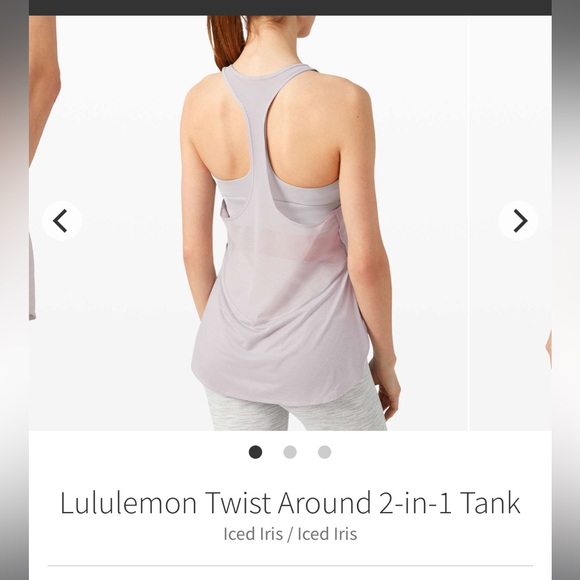 lululemon athletica Tops - EUC Lululemon 2-in-1 Tank Iced Iris
